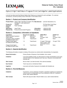 Optra S High Yield Return Program Print Cartridge for Label