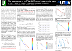 The dependence of the [FUV-MUV] colour index on solar cycle