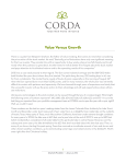 Value Versus Growth - CORDA Investment Management