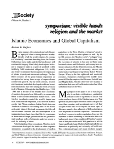 Islamic economics and global capitalism