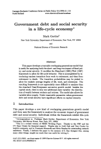 Government debt and social security in a life