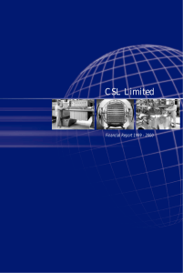 CSL Limited Financial Report 1999-2000