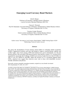Emerging Local Currency Bond Markets
