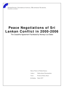 Peace Negotiations of Sri Lankan Conflict in 2000-2006