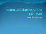 Important Battles of the Civil War