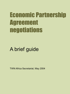 Economic Partnership Agreements - TWN
