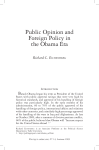 Public Opinion and Foreign Policy in the Obama Era