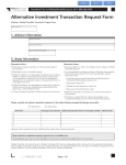 Alternative Investment Transaction Request Form
