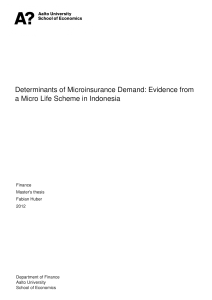 Determinants of Microinsurance Demand: Evidence from a Micro