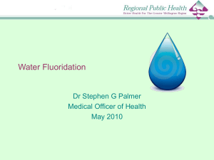 Water Fluoridation - Ministry of Health