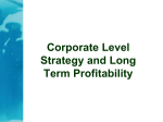 Corporate Level Strategy and Long Term Profitability