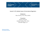 Session 051 PD, Market Impact of International Regulation