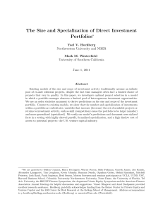 The Size and Specialization of Direct Investment Portfolios