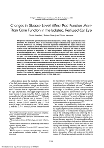 Changes in glucose level affect rod function more than cone
