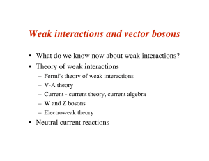 Weak interactions and vector bosons