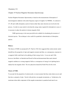 Nuclear Magnetic Resonance Spectroscopy