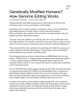 Human Gene Editing