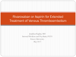 Rivaroxaban or Aspirin for Extended Treatment of Venous