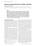 Nutrients and growth factors in mTORC1 activation