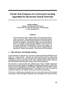 On the Non-Existence of a Universal Learning Algorithm for