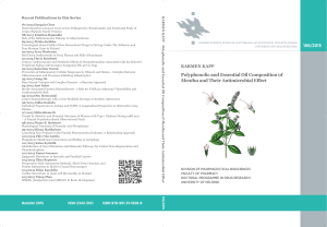 Polyphenolic and essential oil composition of Mentha and