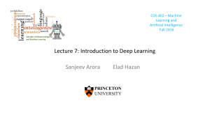 Lecture 7: Introduction to Deep Learning Sanjeev