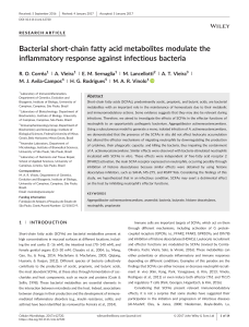 Bacterial short chain fatty acid metabolites modulate the