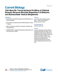 Cell-Specific Transcriptional Profiling of Ciliated Sensory Neurons