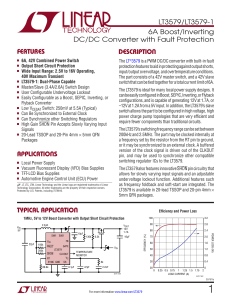 6A Boost/Inverting DC/DC Converter with Fault Protection