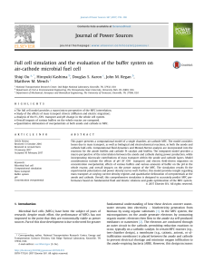 Full cell simulation and the evaluation of the buffer system on air