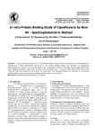 Invitro protein binding study of ciprofloxacin by