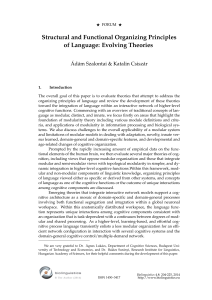 Structural and Functional Organizing Principles of Language