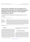 Monoclonal Antibodies for Therapeutic Use: Specific Characteristics