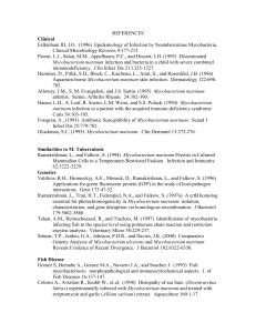 REFERENCES Clinical Falkinham III, J.O. (1996) Epidemiology of