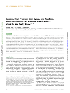 Sucrose, High-Fructose Corn Syrup, and Fructose, Their Metabolism