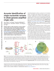 Accurate identification of single-nucleotide