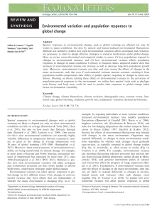 Environmental variation and population responses to global change