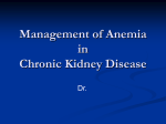 Mgmt of Anemia in CKD