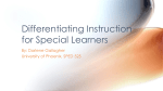 Differentiating Instruction for Special Learners