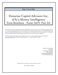 Denarius Capital Advisors Inc. d/b/a Money Intelligence