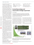 Connecting ecology and conservation through experiment