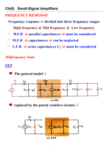 Ch(6) Small-Signal Amplifiers FREQUENCY RESPONSE Frequency