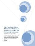 The Functional Role of Information Systems in Supporting Finance