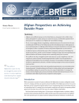 Afghan Perspectives on Achieving Durable Peace