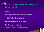 Communication, Integration, and Homeostasis, Part 1