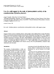 Use of a solid support in the study of photosynthetic activity of the