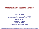 Interpreting noncoding variants