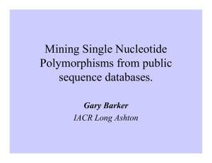 Mining SNPs from public sequence Databases