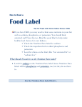 Food Label - Renal Services of Toledo