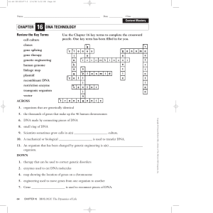 chapter dna technology - Glencoe/McGraw-Hill